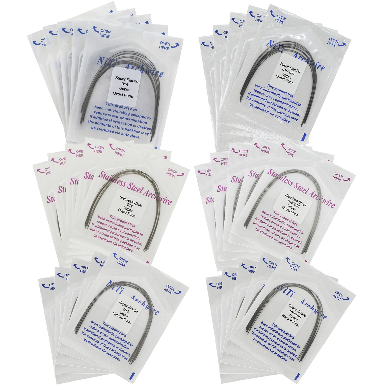 arcos de ortodoncia NiTi Orthodontic Arch Wire Stainless Steel Round Rectangular