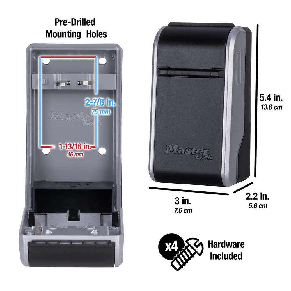 Master Lock 5481EC High Capacity Wall Mount Key Lock Box, Combination Dial