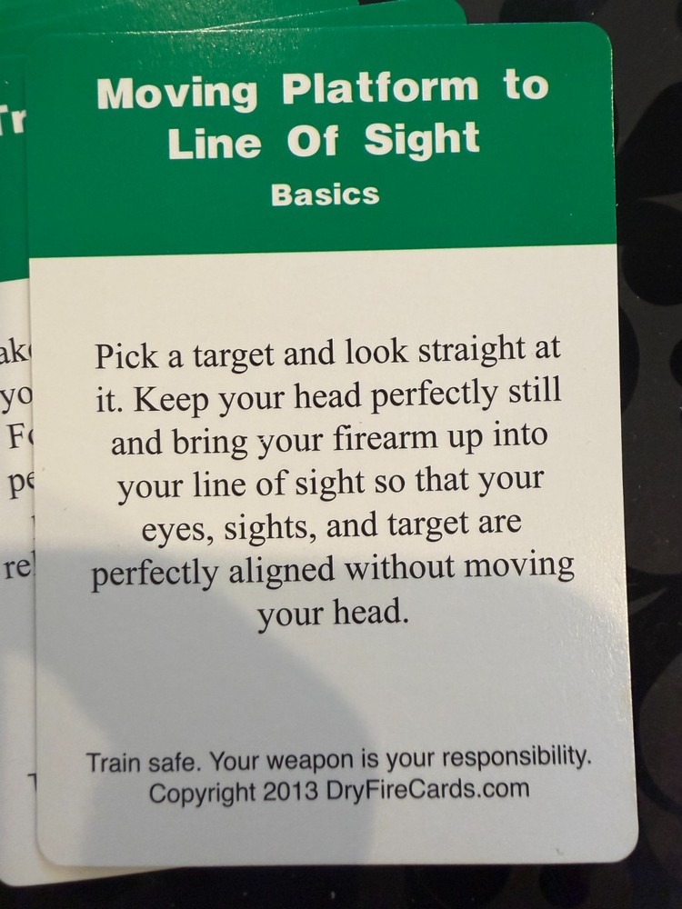 2013 Dry Fire Training Cards