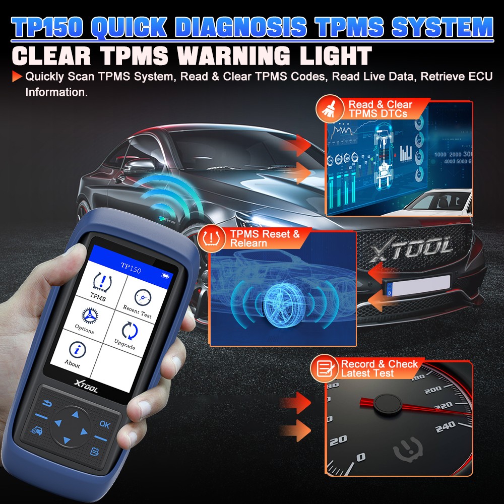 2026 New XTOOL TP150 TPMS Relearn Tool TPMS Sensors Activate/Reset/Programming