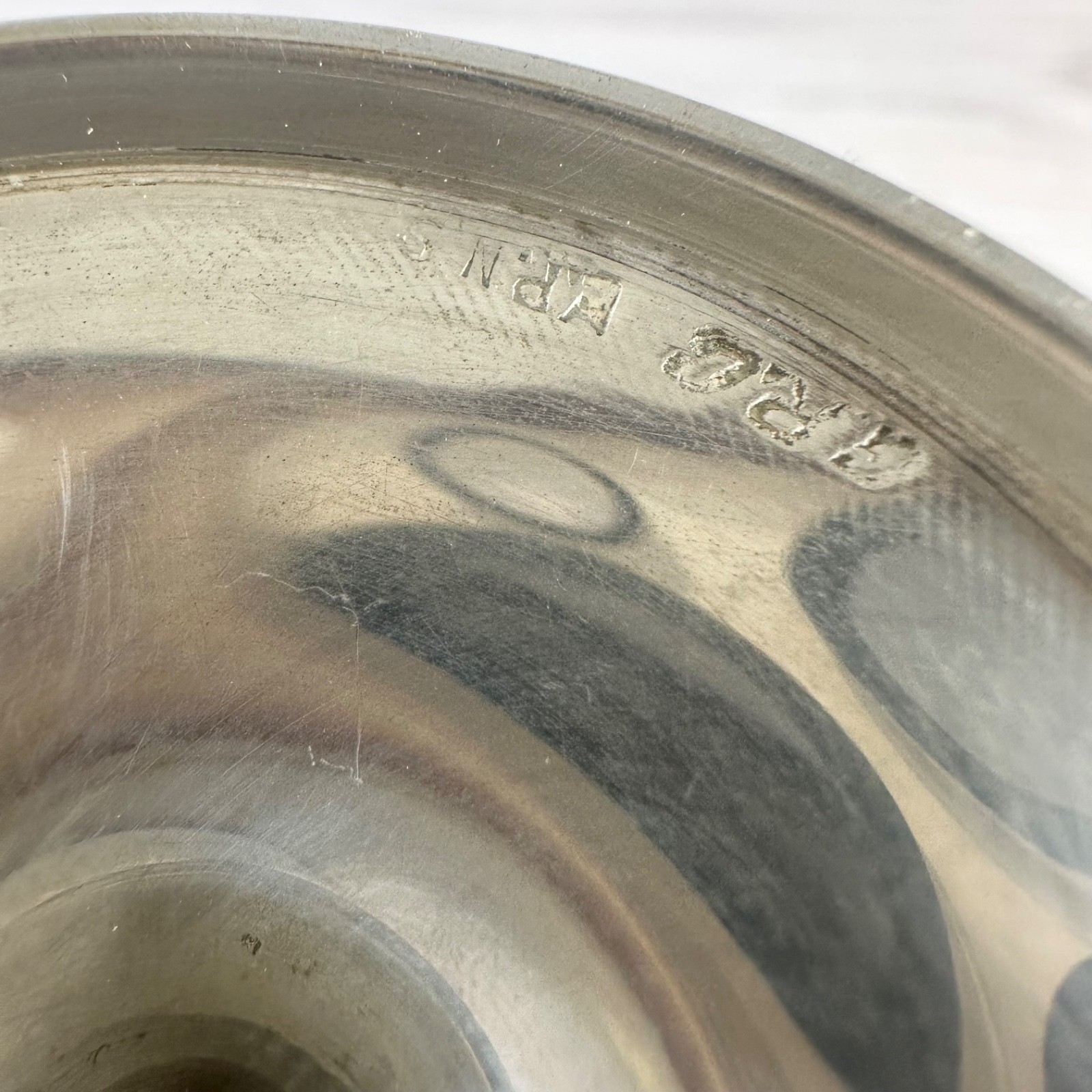 Vintage Silver Plate Engraved Wine Goblet Collectable Retro Decor Cup