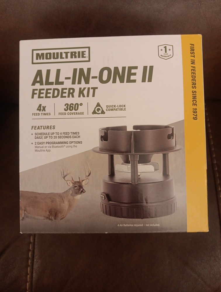 Moultrie All-in-One II Programming Deer Feeder Quicklock Adapter 4xTimes 360°