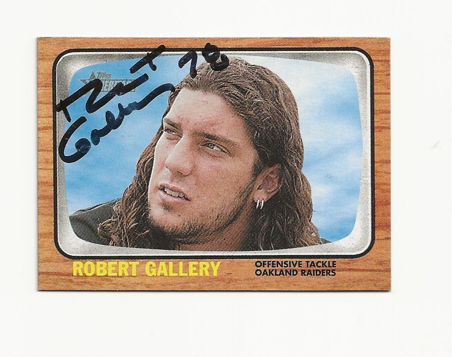 ROBERT    GALLERY    RAIDERS       AUTOGRAPHED   CARD