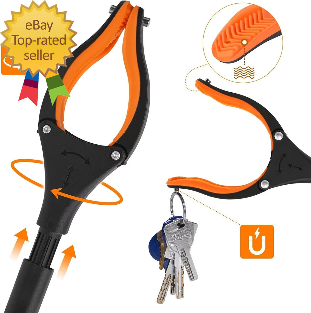 43" Extra Long Grabber Tool Foldable Grabbers for Elderly Grab It Reaching Tool