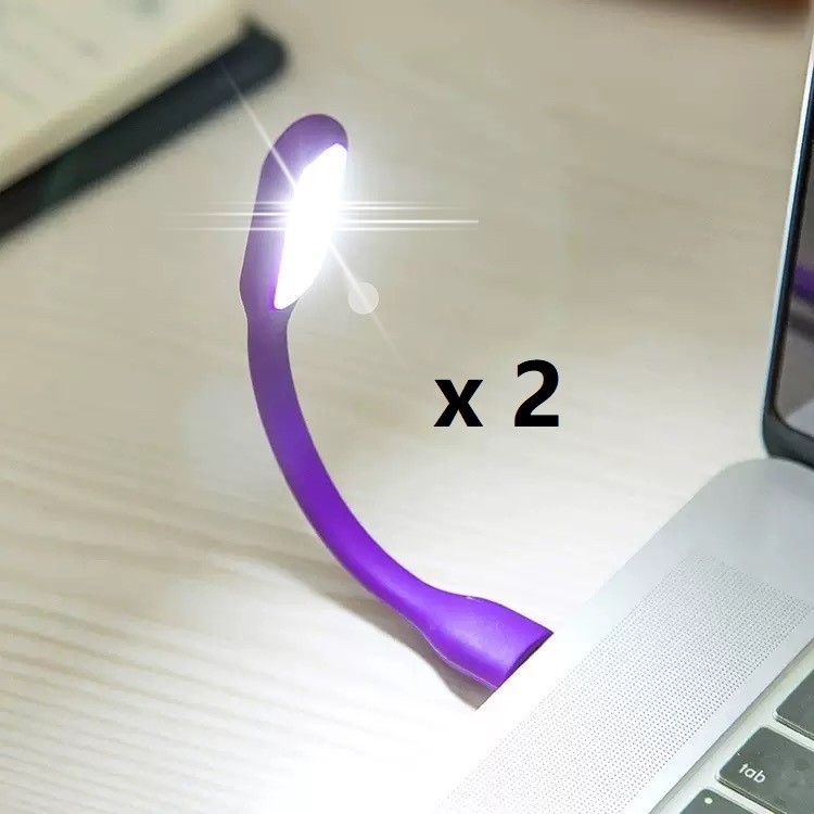 2X Mini Lamp PC Computer Laptop Reading Night Portable Bendable USB LED Light US
