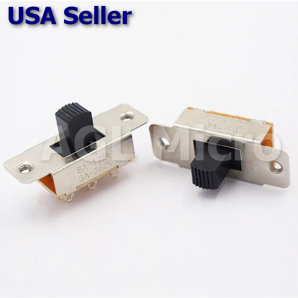 5pcs 3 Position DPDT Slide Switch 2P3T PCB Panel 6A/125V 3A/250V