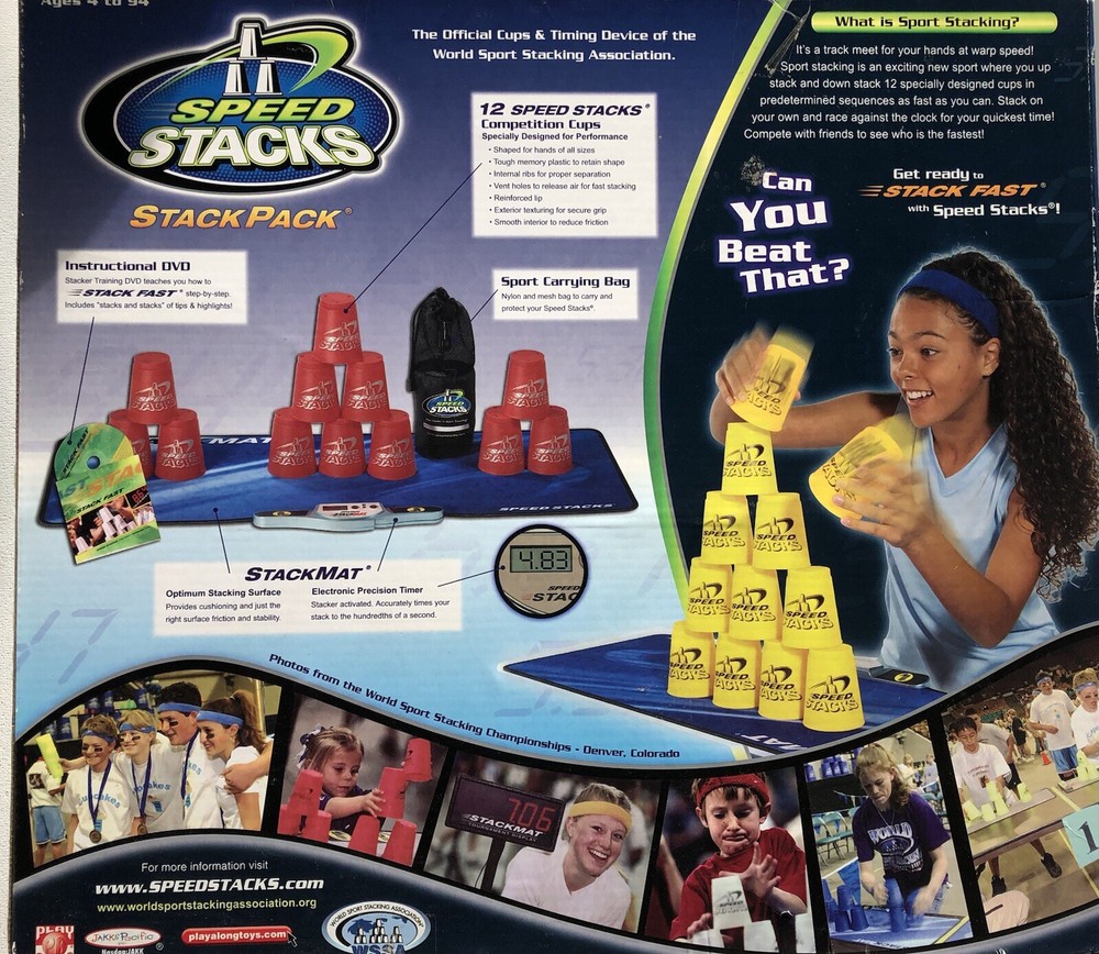 SPEED STACKS Stack Pack WSSA Stack Mat Timer Cups DVD Instructions Play Along