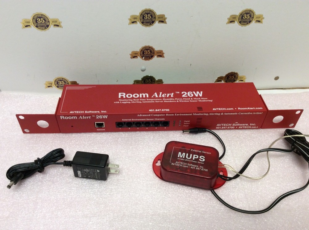 AVTECH Room Alert 26W MUPS External Sensor & power adaptor LTE05W-S1