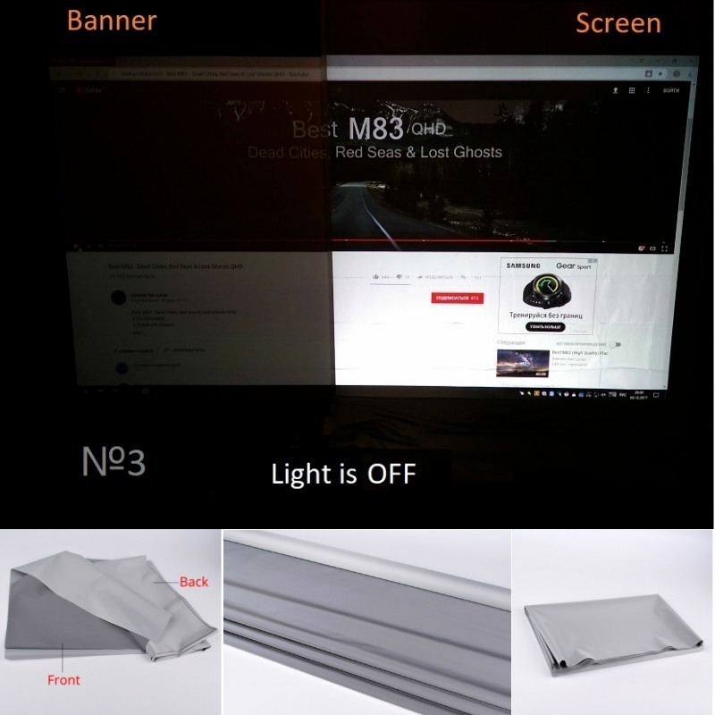 3D High Brightness Projector Screen Anti Light Metal Screen with Hooks Quality