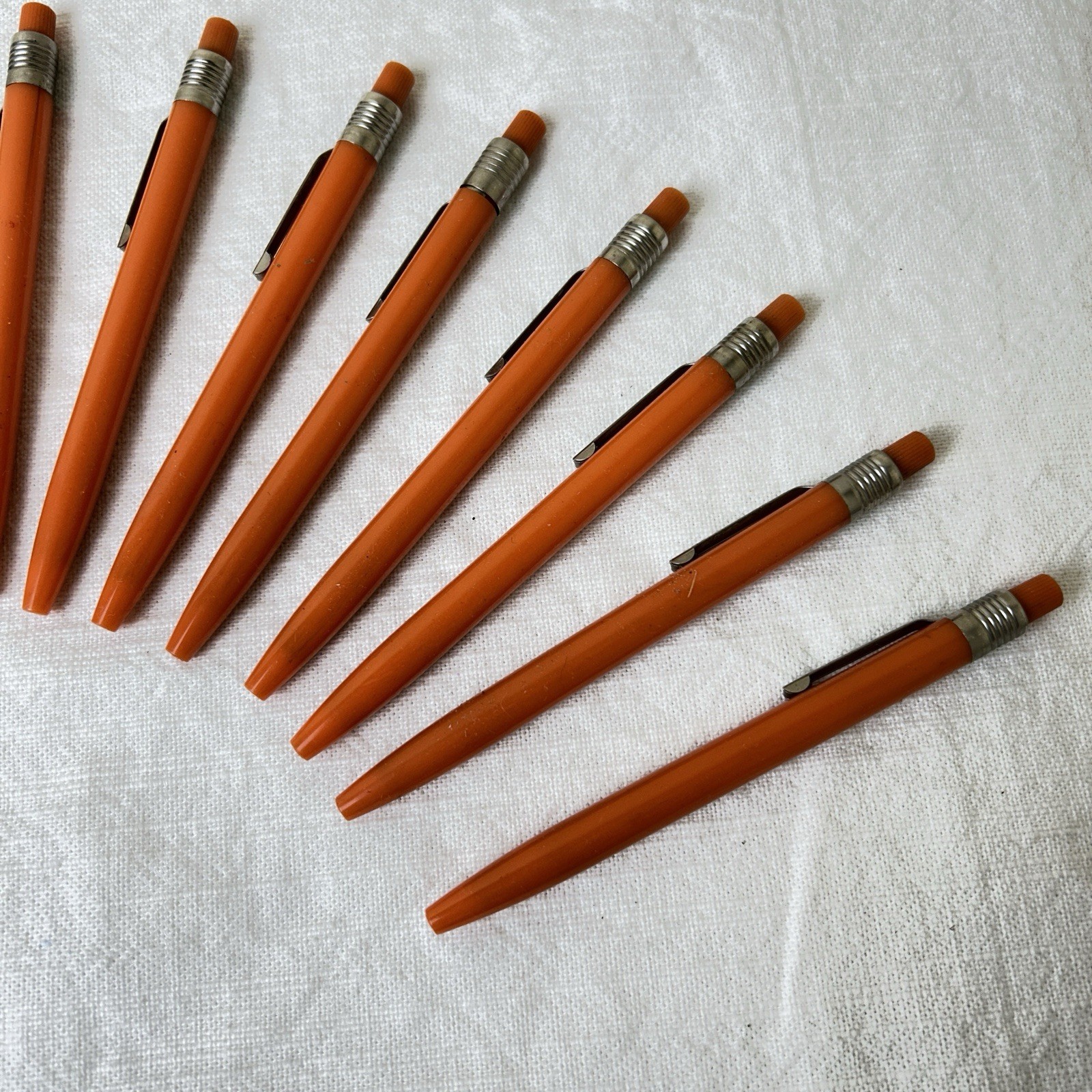 15 Scripto Mechanical Pencil Grease Crayon Orange US Government Vintage