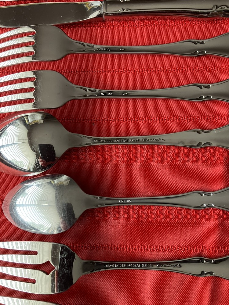 Oneida Arbor Rose Flatware - 14 Replacement Pieces Stainless Spoon Fork Knife