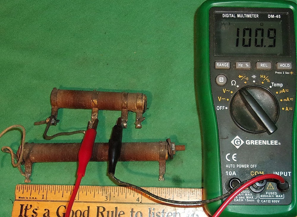 (2) Philco Model 16 Wirewound Resistors (1934)
