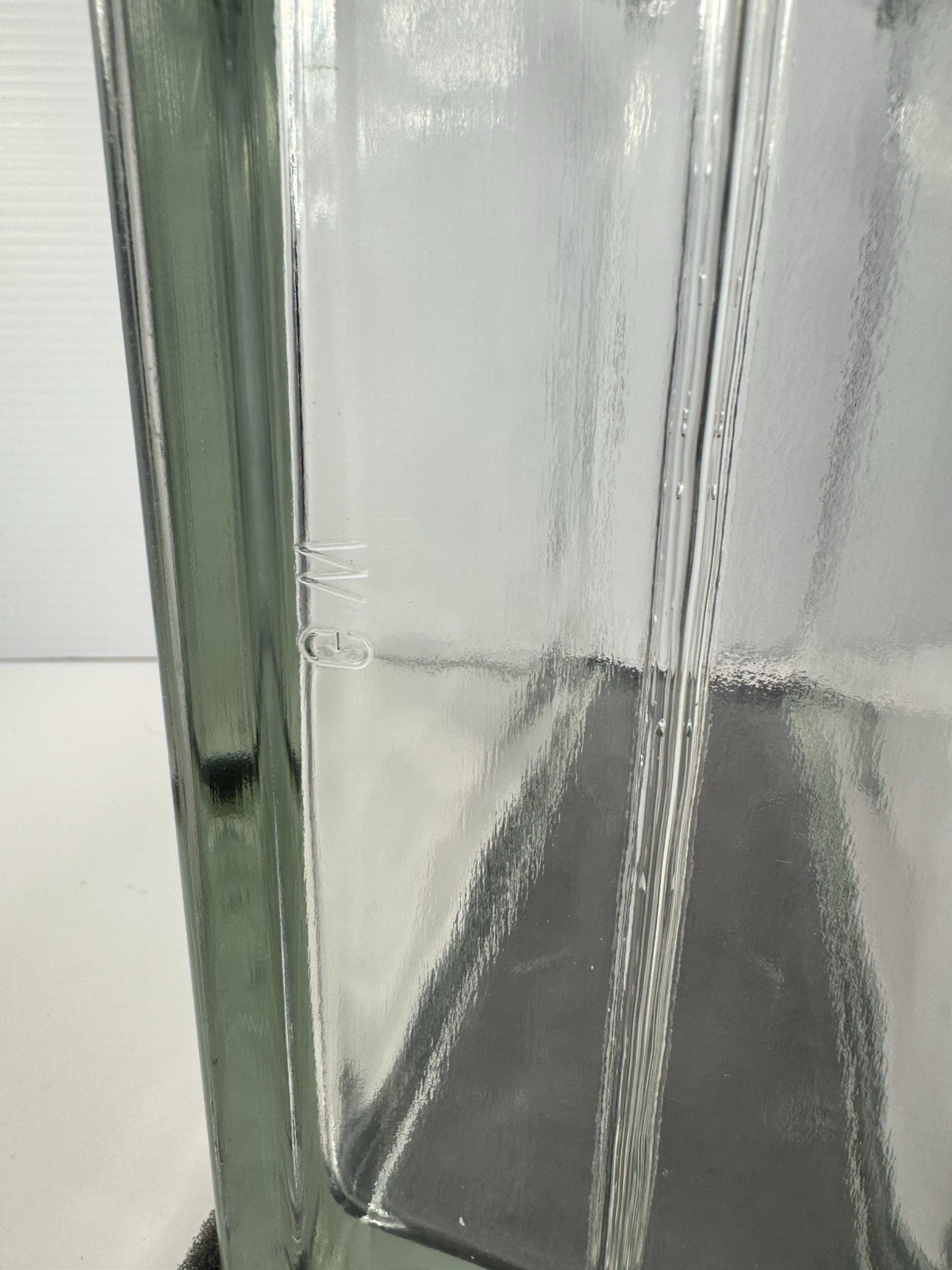 Vintage Glass Block 7.75 X7.75 X3.8 Very Thick and Heavy Made In Germany