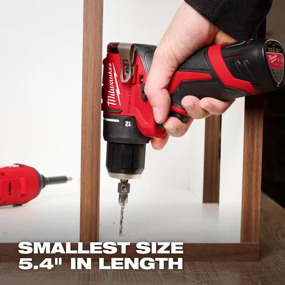 M12 12-Volt Lithium-Ion Brushless Cordless Subcompact Brushless Drill Driver Kit