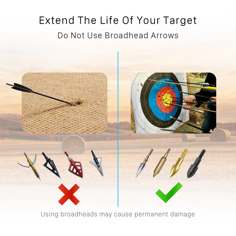 FANGZUO 20" Straw Archery Target (4.7" Thick) for Backyard Practice – Easy Ar...
