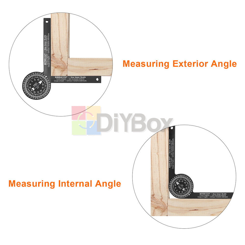 Woodworking Saw Protractor Angle Finder Level Meter Goniometer + Marking Pencil