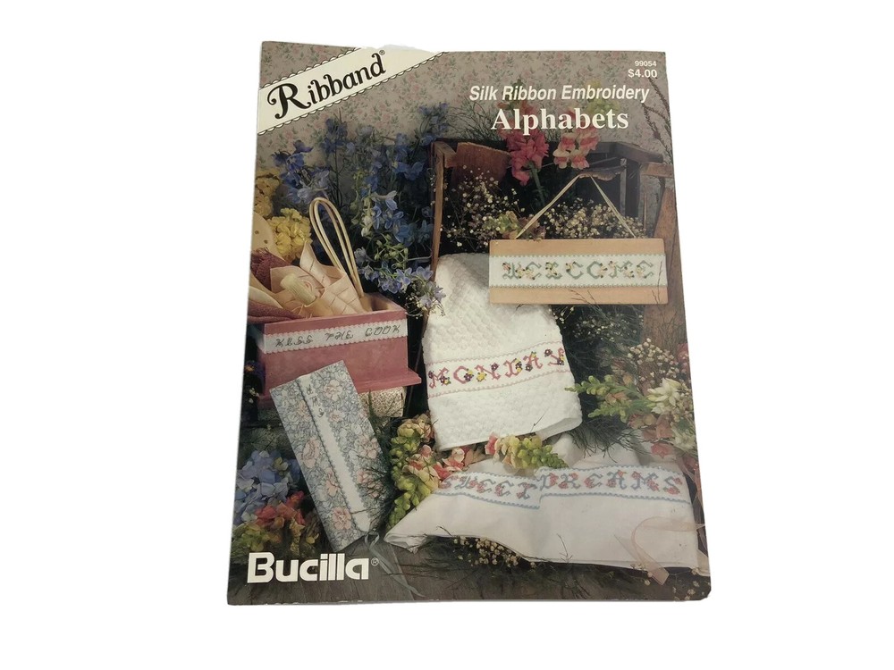 Ribband Silk Embroidered Alphabets Needlepoint Silk Pattern Cross Stitch