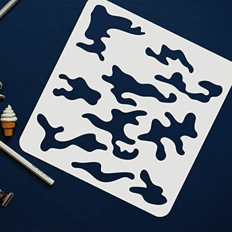 3 Pcs Camo Stencil Kit 11.8X11.8Inch Camo Stencils for Spray Paint Camouflage Pa