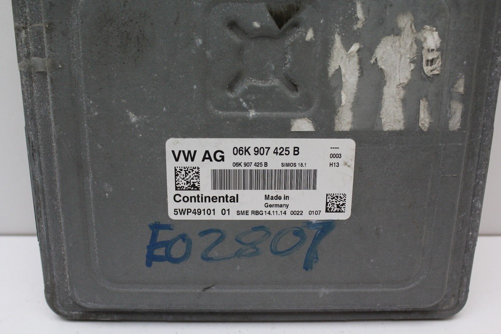 15 16 Volkswagen Golf 06K 907 425 B Computer Engine Control ECU ECM EBX Module