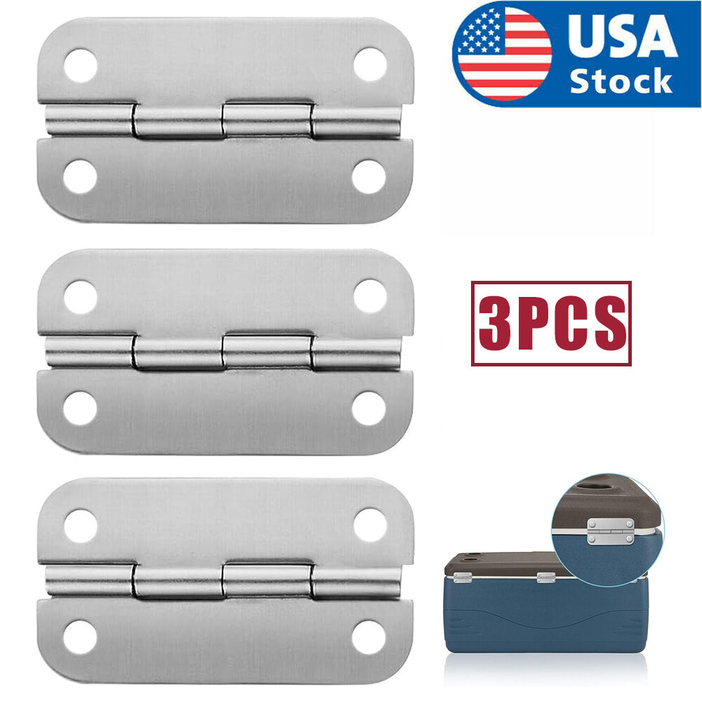 3 PCS Cooler Hinges for Igloo Ice Chests,  Stainless Steel Hinges Replacement