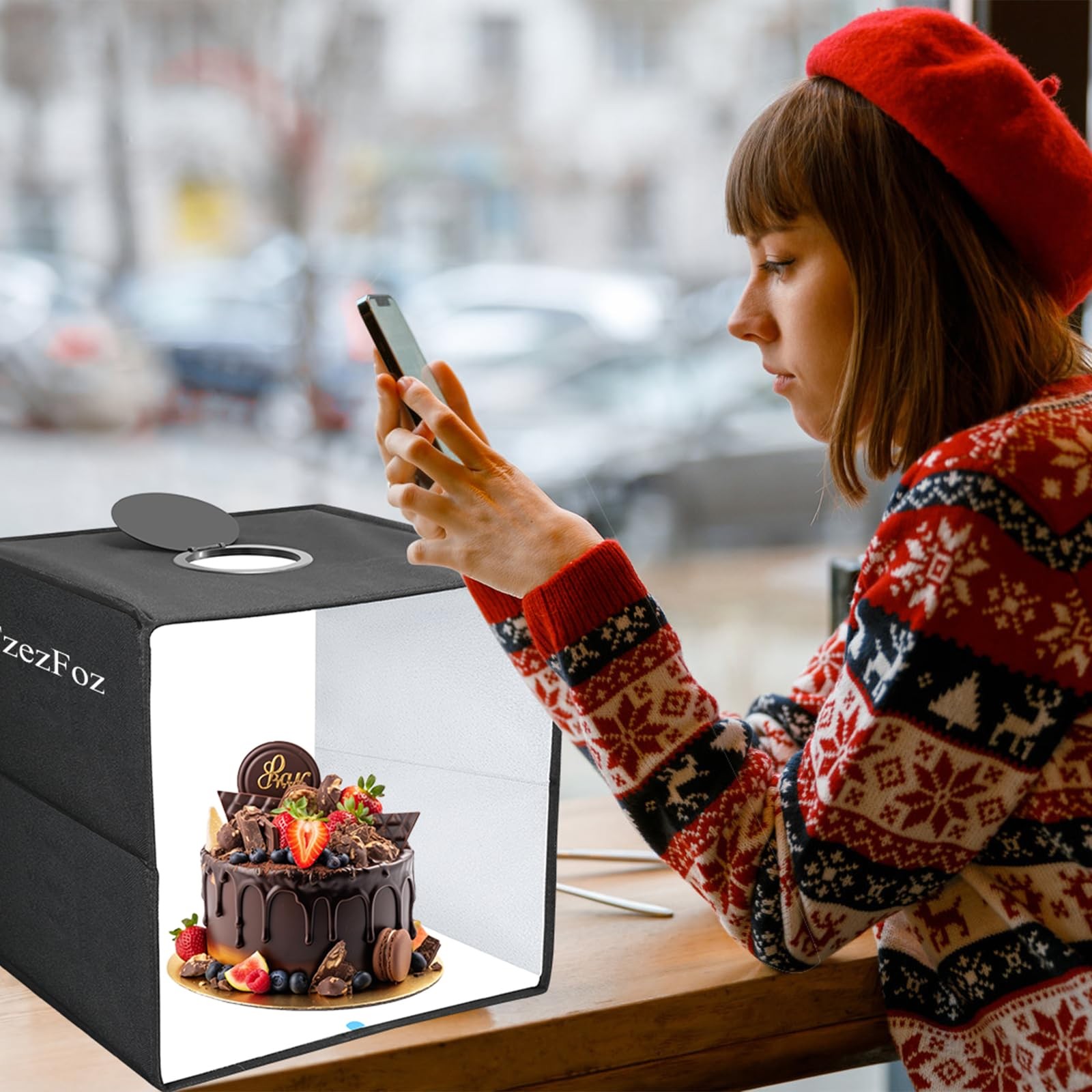 TzezFoz 16x16in Folding Portable Photo Lighting Upgrade 16x16 inch, 16*16in