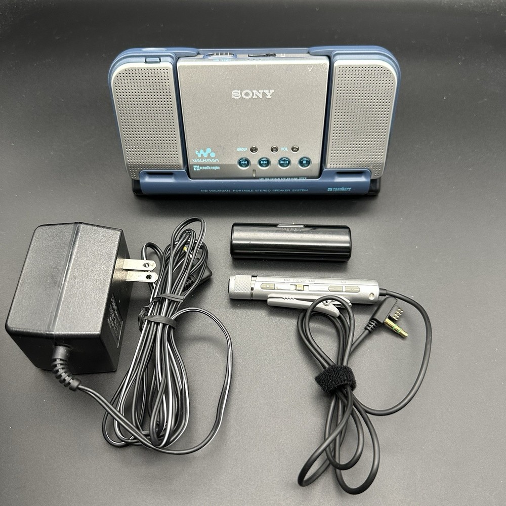 MZ-E810SP Sony Portable Minidisc Player with speaker Tested Working