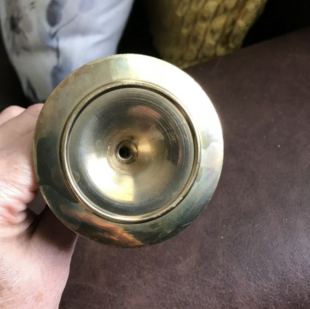 Vintage Solid Brass Elegant Gold Candlestick Holder Tabletop for Candlesticks 6”
