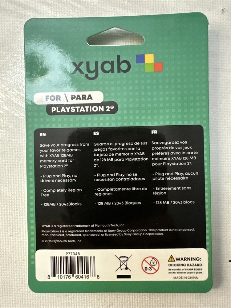 PlayStation 2 PS2 128MB Memory Card – Save Data Storage – Retro Gaming