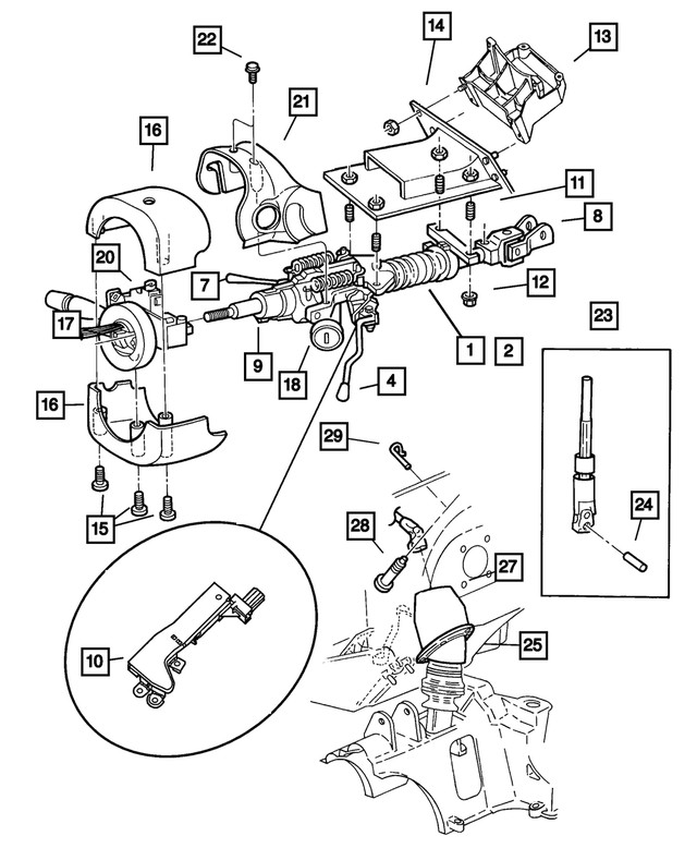 Genuine Mopar Steering Column 4680435ad