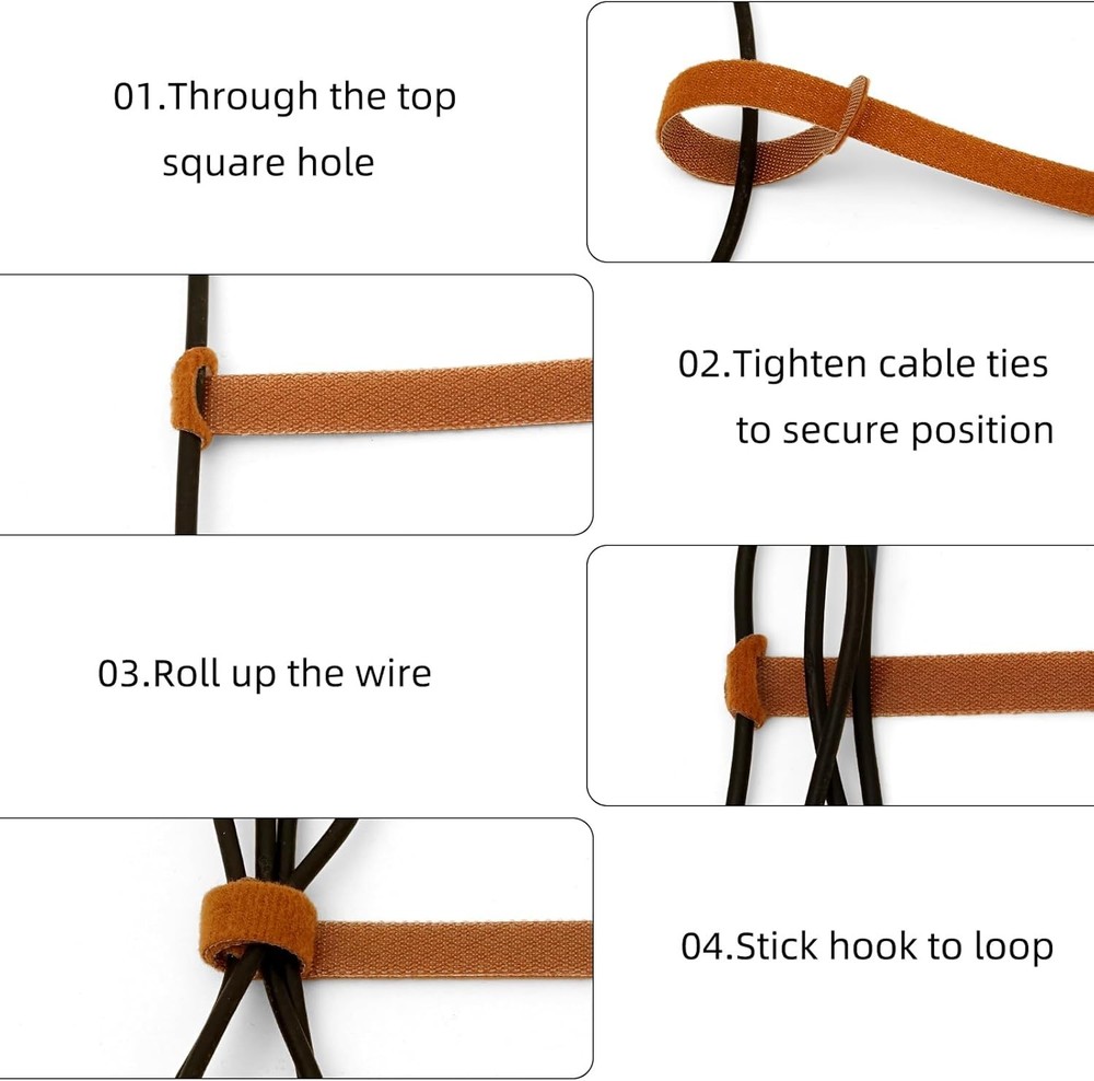 150PCS Cable Ties Reusable 4+6+8+10 Inch Assorted Colors