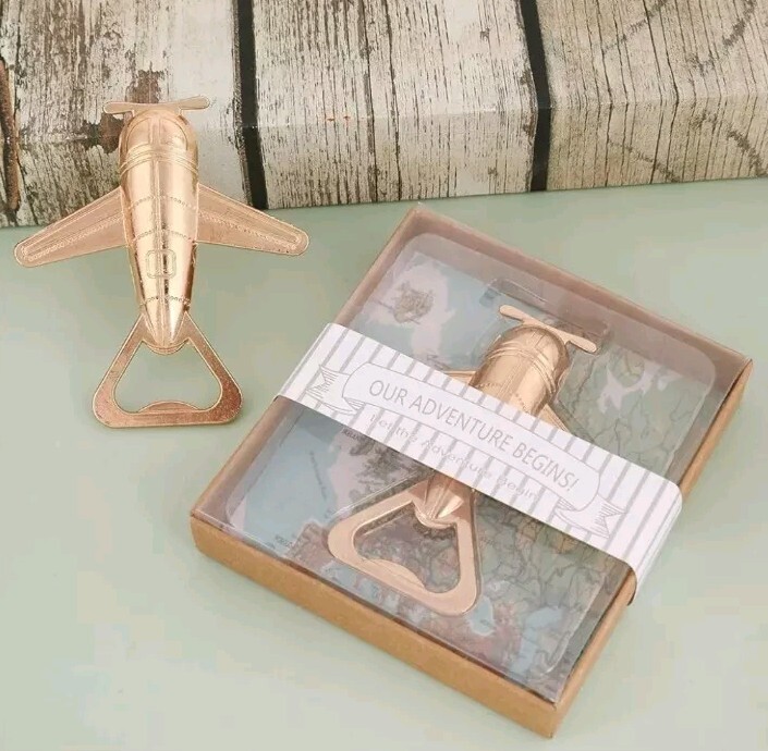 Airplane Bottle Opener Wedding Party Favor with Exquisite Packaging