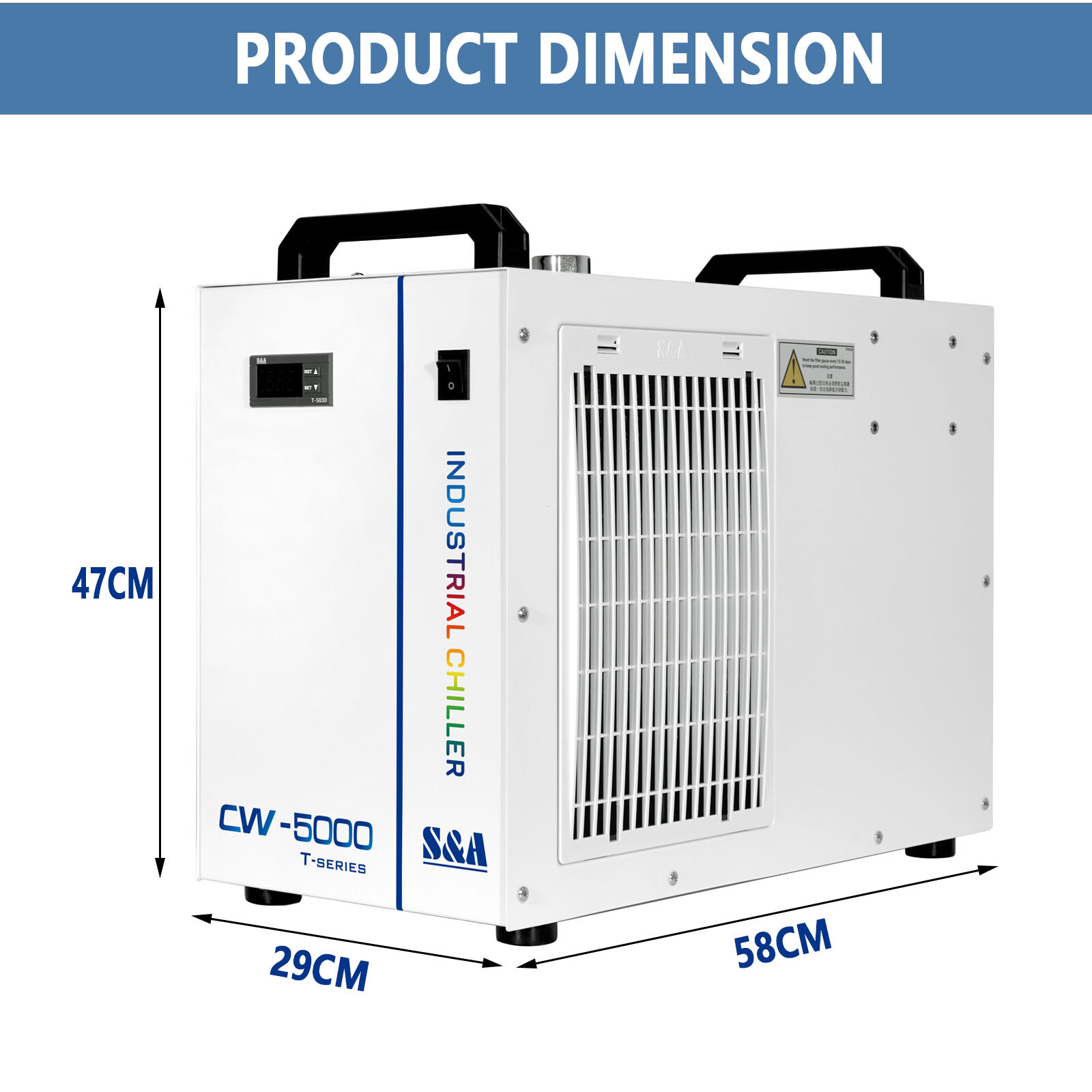 Genuine S&A CW-5000 DG 110V Water Chiller Cool 80W 100W CO2 Laser Tube US Stock