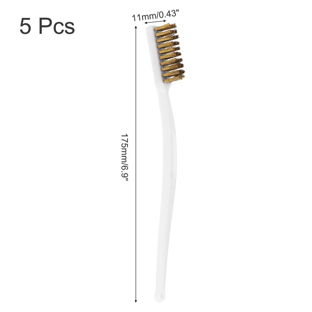 5PCS 3D Printer Nozzle Brush Brass Wire Toothbrush White