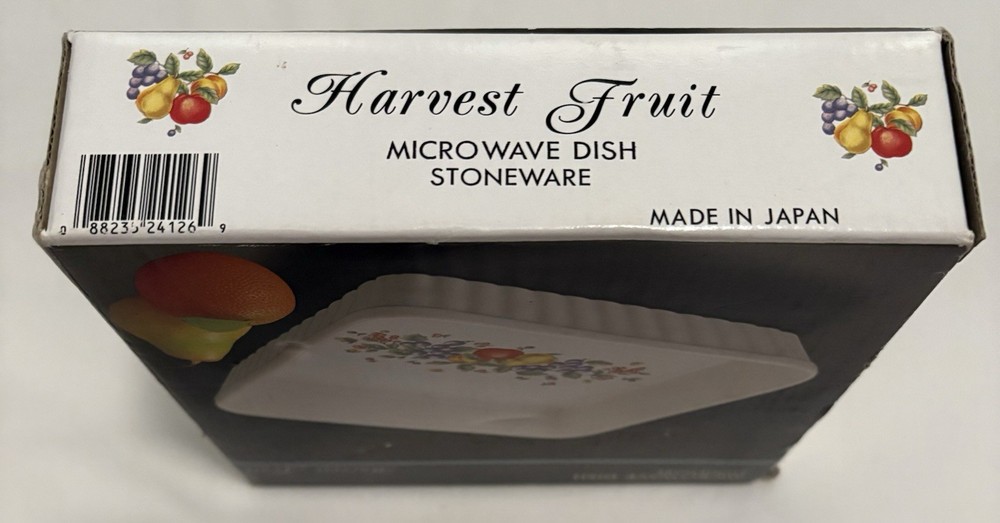 6" Square Bakeware Fruit Pattern New In Box Made In Japan