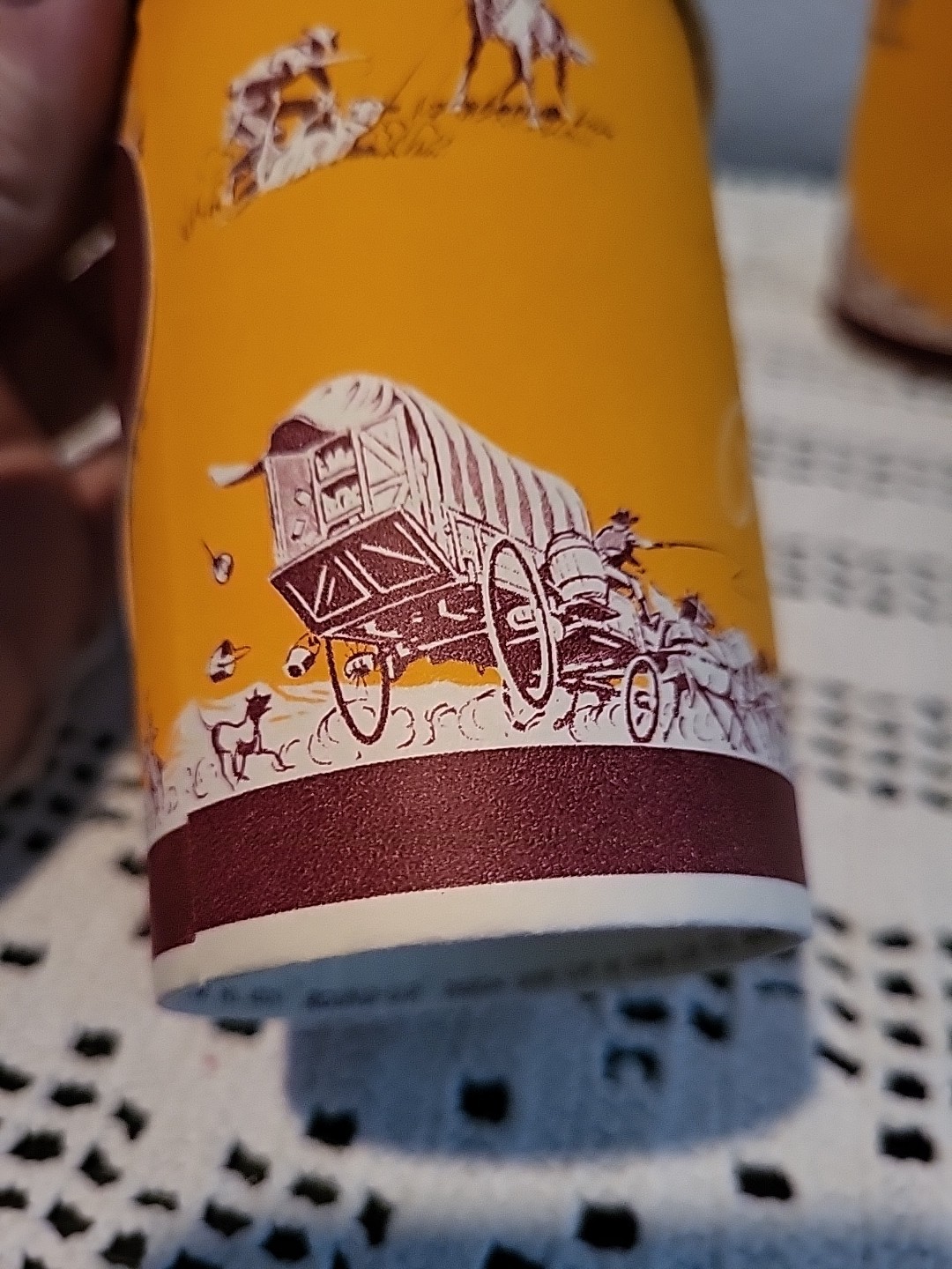 1950s Vintage 9oz Disposable Dixie Cups “Round-Up Design” - 4 Cups Handles