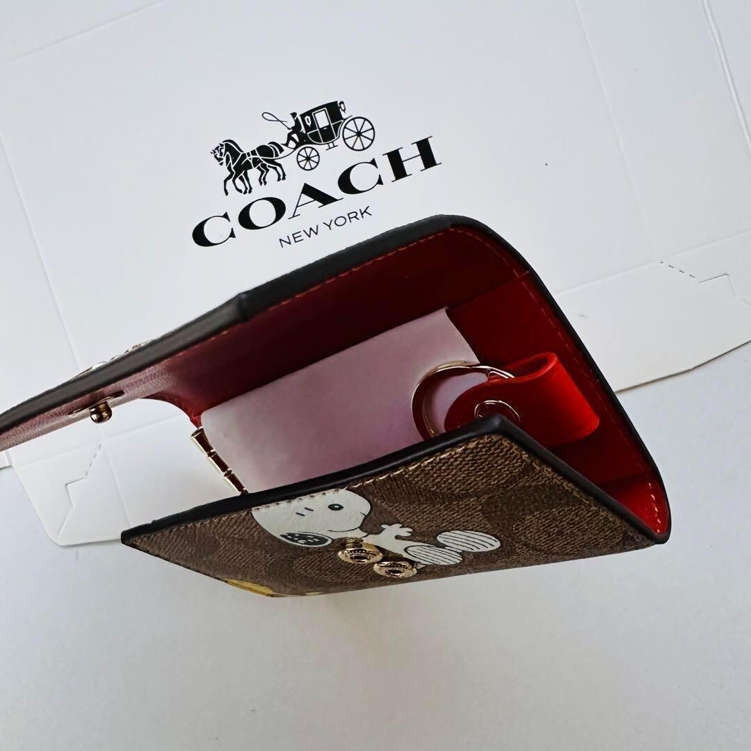 COACH x Peanuts 5 Key Case Snoopy Signature Smart Key CF250 outlet New