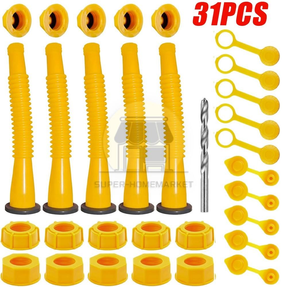 Gas Can Spout Nozzle Vent Kit Replacement for Plastic Gas Cans Old Style Caps