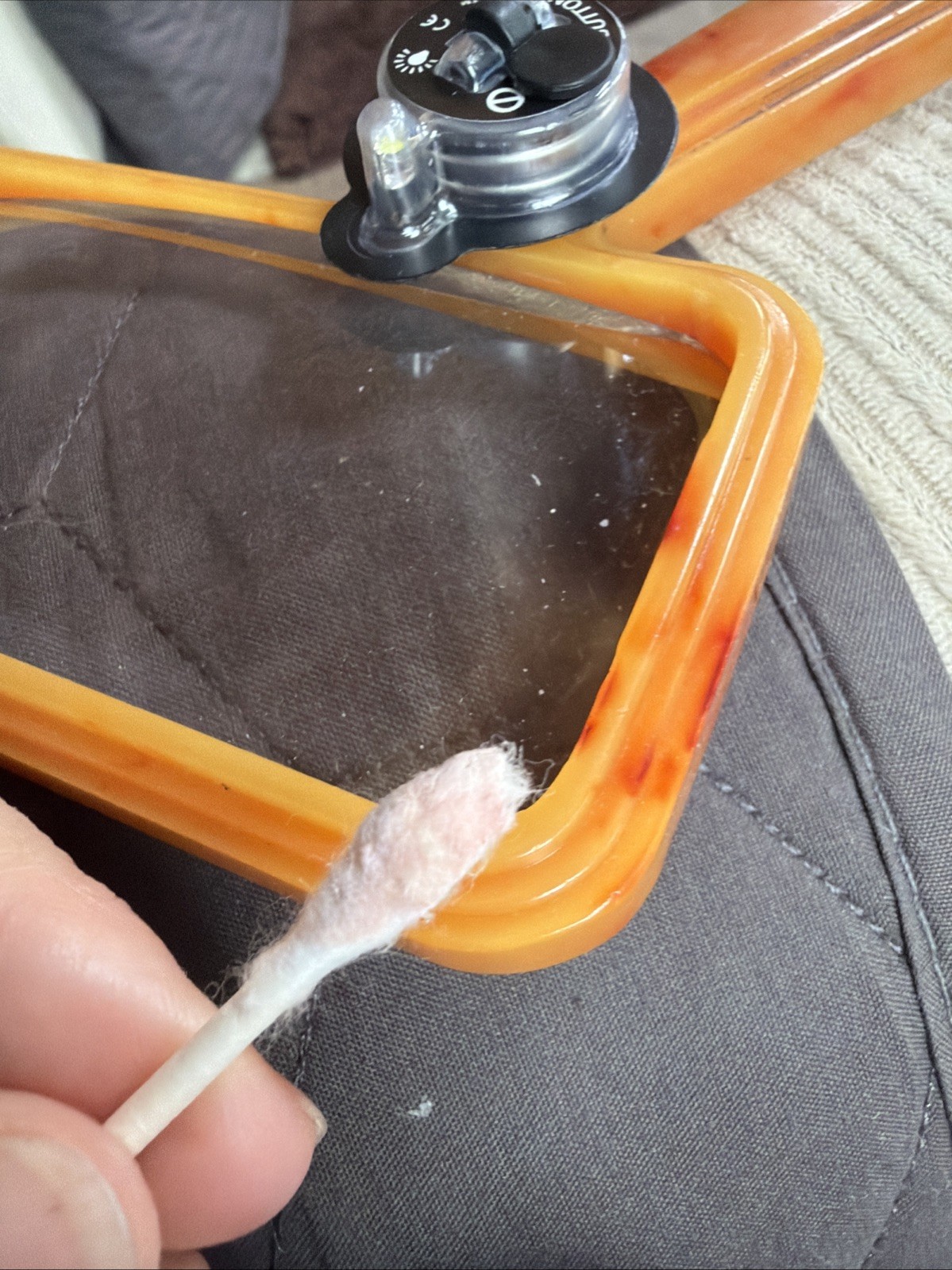 Vtg. Bausch & Lomb Light Butterscotch Art Deco Faux? Bakelite Magnifying Glass