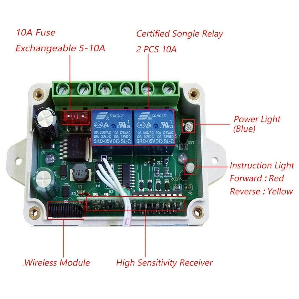 ECO-WORTHY Linear Actuator Motor Controller, Remote Positive Inversion Control K