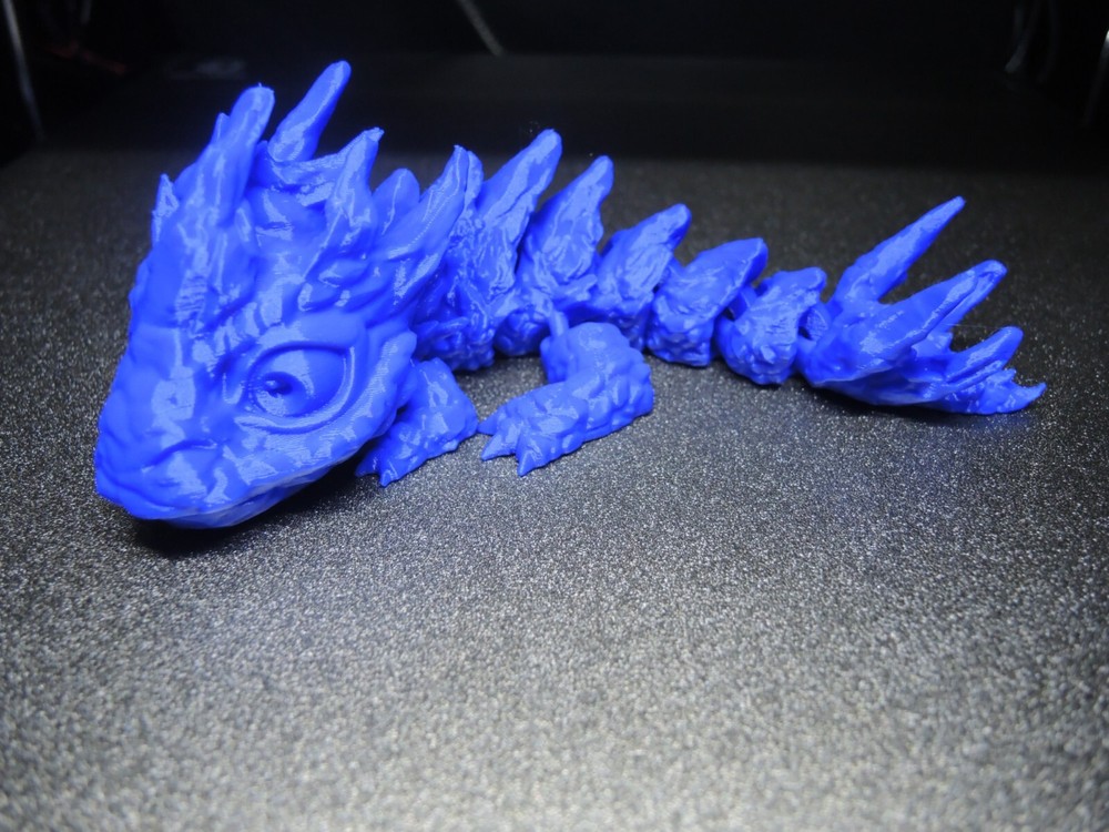 Stone Baby Dragon 3D printed blue