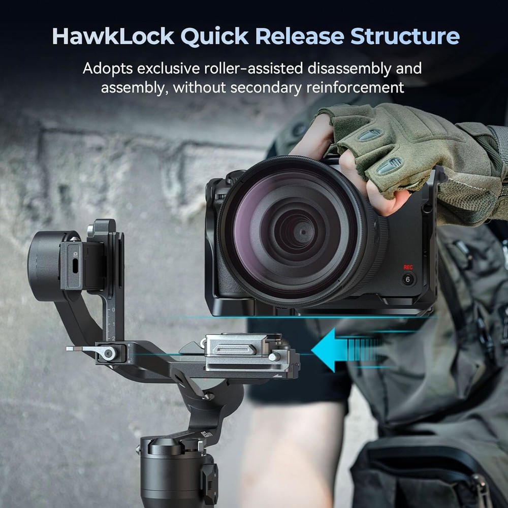 SmallRig Quick Release Mount Plate Kit for DJI RS 4 Stabilizers