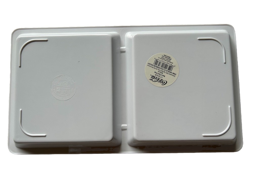Coca Cola Two Section Melacore Xmas Tray. Dishwater Safe.