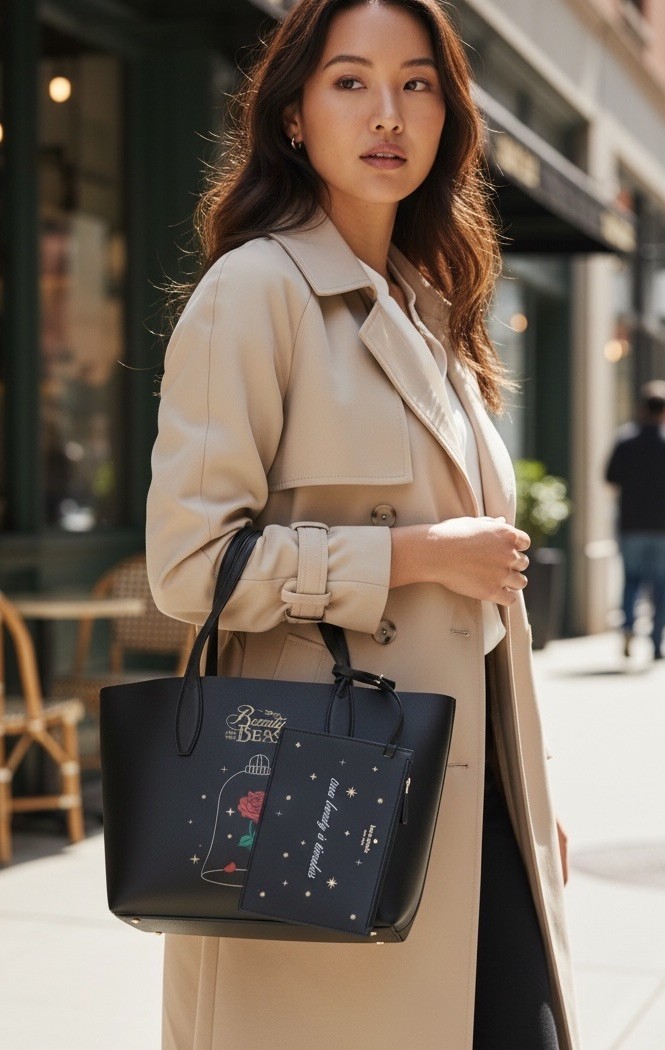 Disney X Kate Spade New York Beauty And The Beast Small Reversible Tote KE572