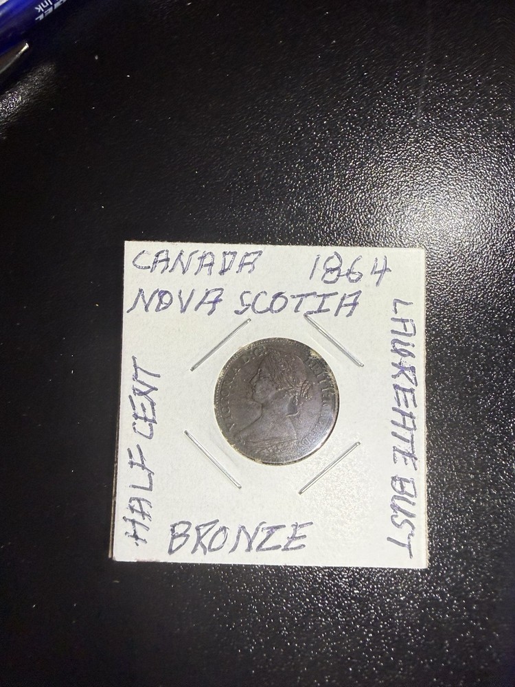 1864 Nova Scotia Bronze Half Cent