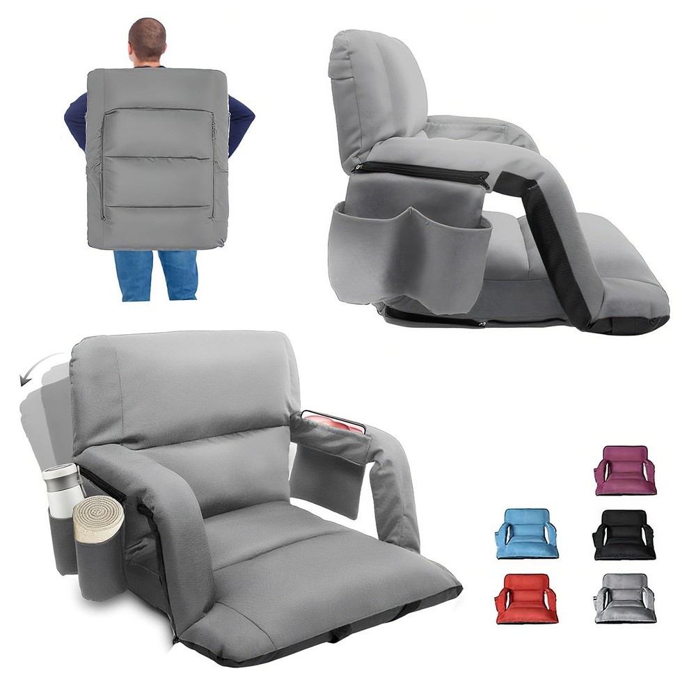 Stadium Seats with Back Support ,Wide Chairs Wide|22.5", Grey