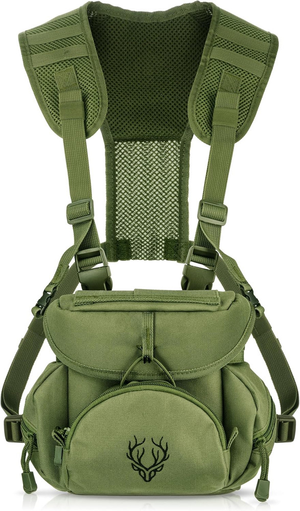 Binocular Harness Chest Pack - Lightweight Bino Harness with Rangefinder Pouch,