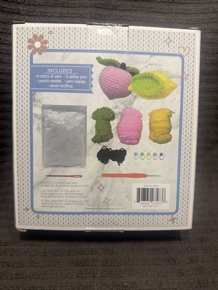Blue Moon Studio Crochet Kit Fruit - Lemon & Peach Plushies