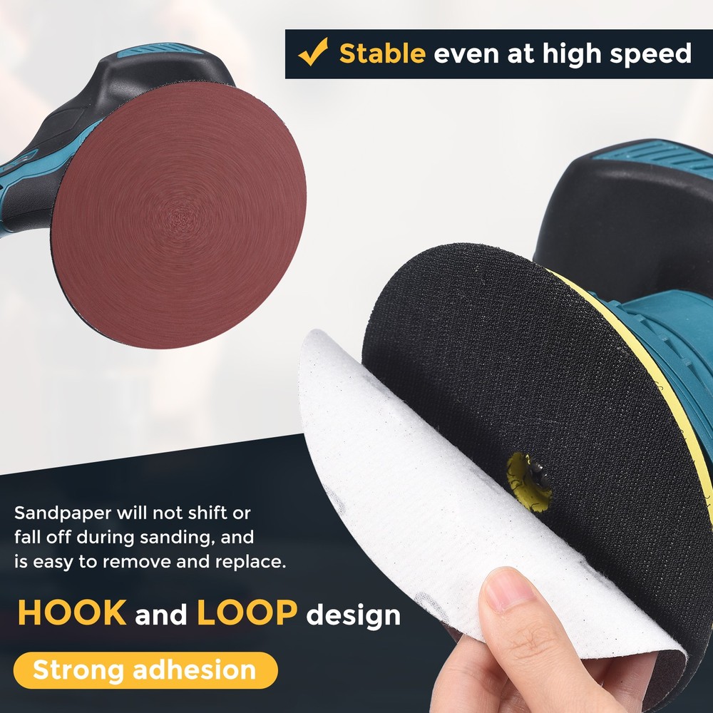 15 Pcs 5 Inch Sanding Disc 600 Grit Hook and Loop Sandpaper