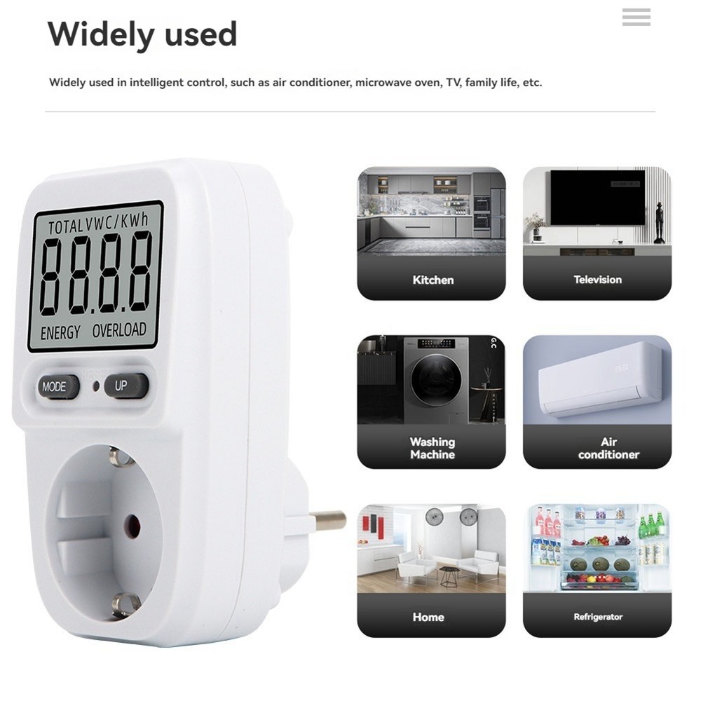 Electricity Meter Wattmeter LCD Energy Meter Socket Electrical Tester Messs5651