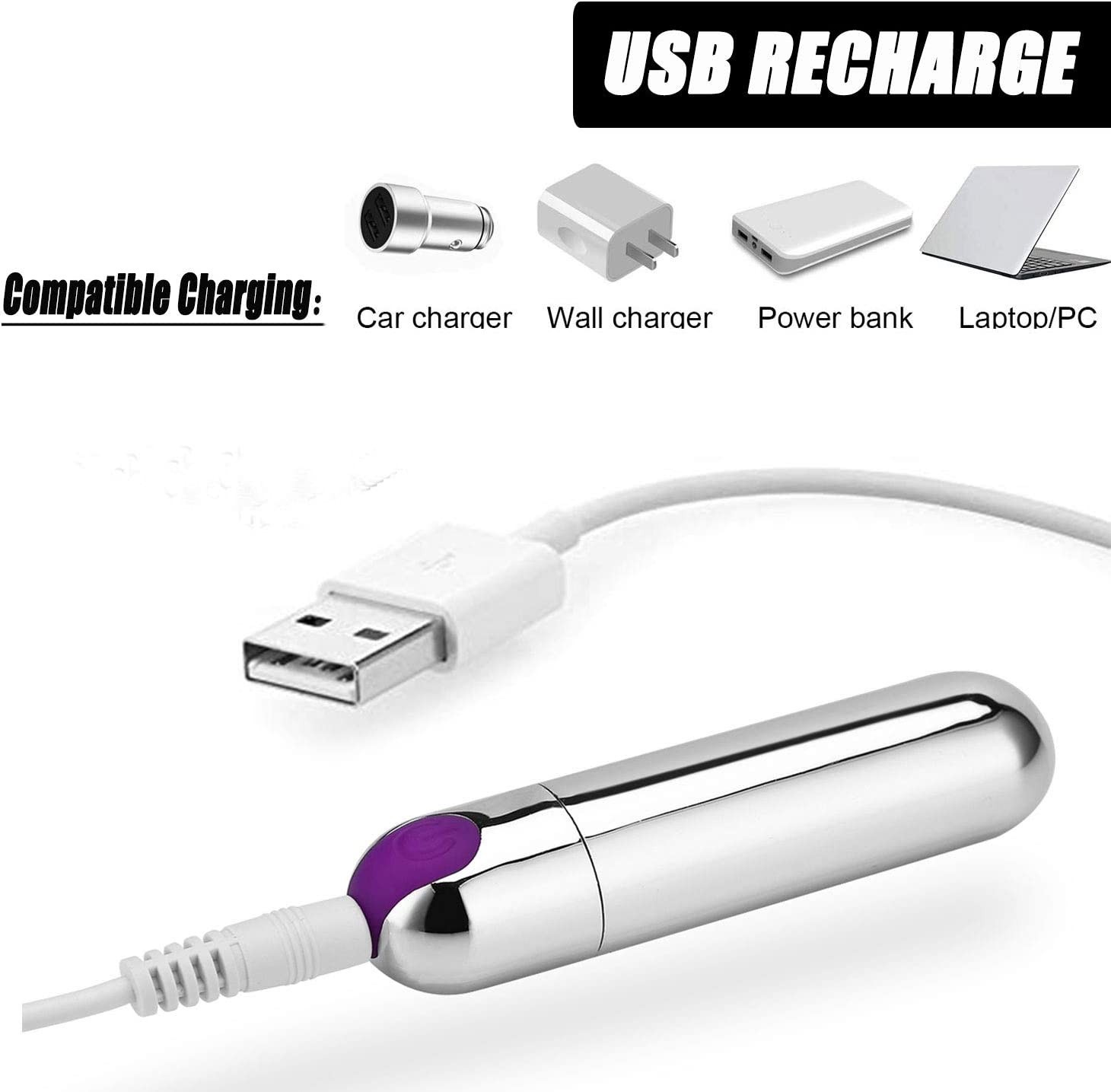 Women Mini Powerful Bullet Shape 10 Speed Vibrating Neck Body Massage Personal